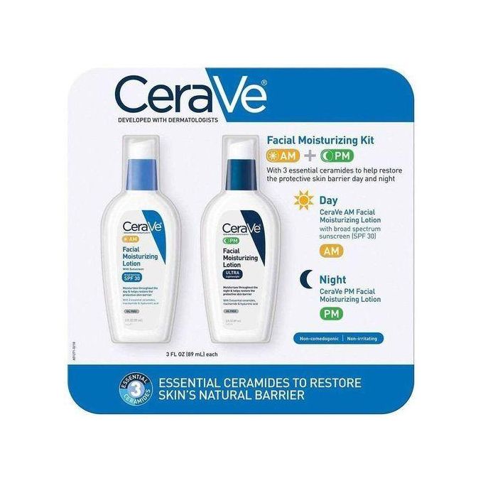 Cerave AM & PM Day, Night Facial Moisturizing Lotion -Oil Free Set.