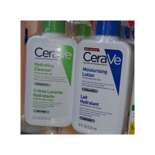 Cerave Moisturizing Face & Body Cleanser + Lotion With Hyaluronic Acid -236ml