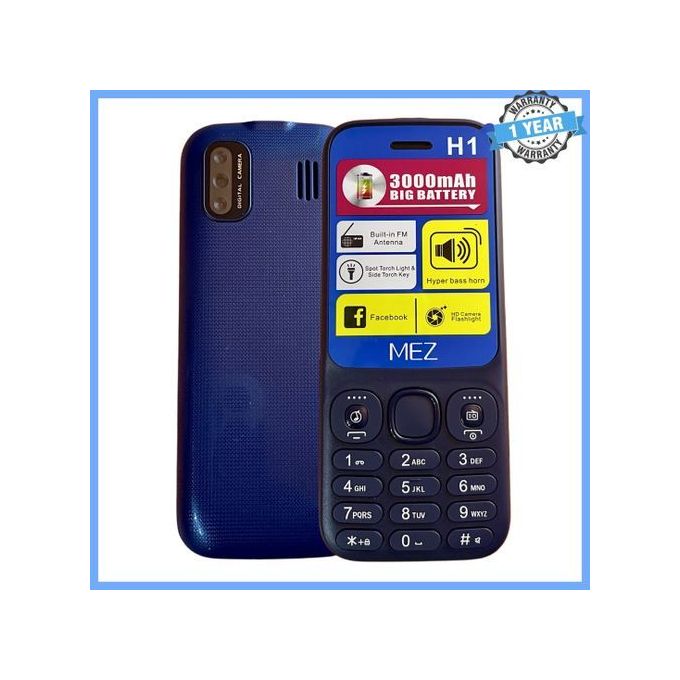 Mez 3000mAh Big Battery, Wireless FM, Facebook, Dual SIM