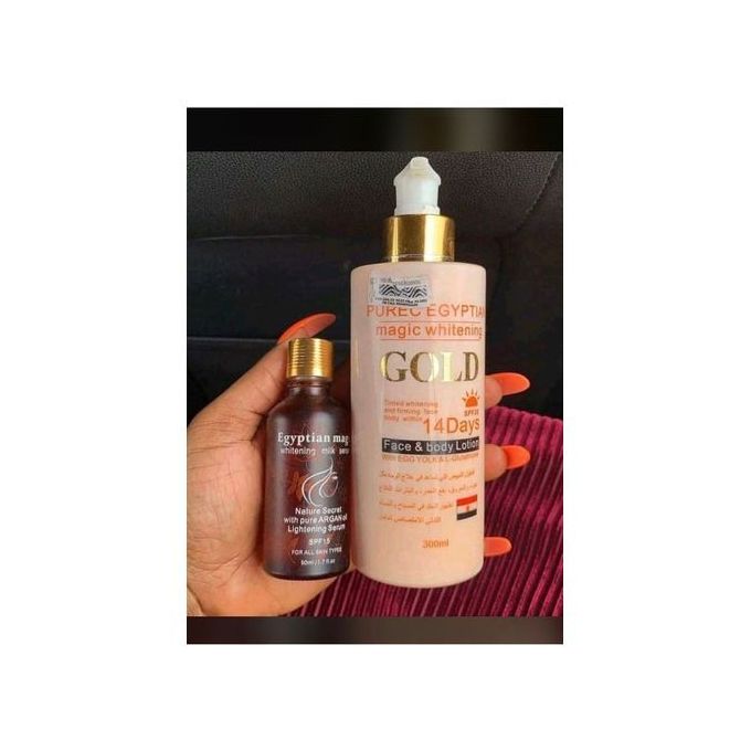 Egyptian Magic Purec Egyptian Magic Whitening Gold Body Lotion+ Serum Set