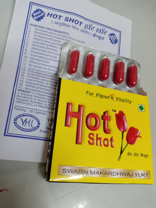 Original Indian Hot Shot For Men's Vigour&Vitality Combats Erectile Dysfunction,Improve Sexual Drive,Strengthens Penis